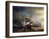 The Naval Battle Near Lizard Point, Cornwall on 21 October 1707-Théodore Gudin-Framed Giclee Print