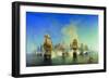 The Naval Battle of Athos-Alexei Petrovich Bogolyubov-Framed Premium Giclee Print