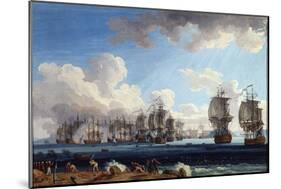 The Naval Battle of Chesma on 5 July 1770, 18th Century-Jacob Philipp Hackert-Mounted Giclee Print