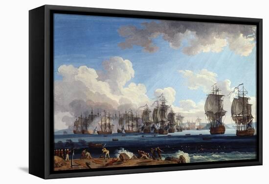 The Naval Battle of Chesma on 5 July 1770, 18th Century-Jacob Philipp Hackert-Framed Stretched Canvas