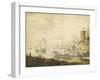 The Naval Battle of Chesma on 5 July 1770, 18th Century-null-Framed Giclee Print