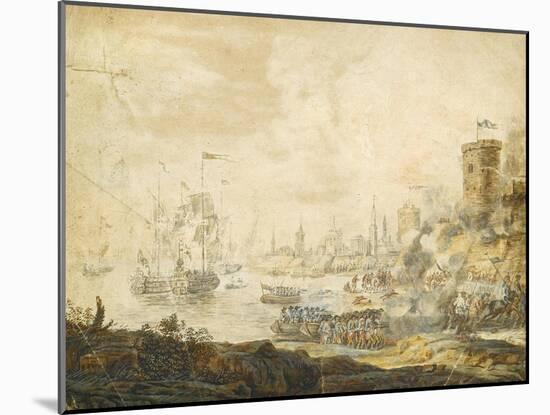 The Naval Battle of Chesma on 5 July 1770, 18th Century-null-Mounted Giclee Print