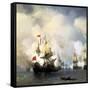 The Naval Battle of Chesma on 5th July 1770, 1848-Ivan Konstantinovich Aivazovsky-Framed Stretched Canvas