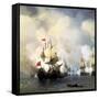 The Naval Battle of Chesma on 5th July 1770, 1848-Ivan Konstantinovich Aivazovsky-Framed Stretched Canvas