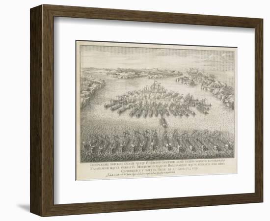 The Naval Battle of Gangut on July 27, 1714-Nicolas de Larmessin-Framed Giclee Print