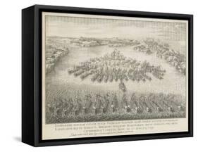 The Naval Battle of Gangut on July 27, 1714-Nicolas de Larmessin-Framed Stretched Canvas