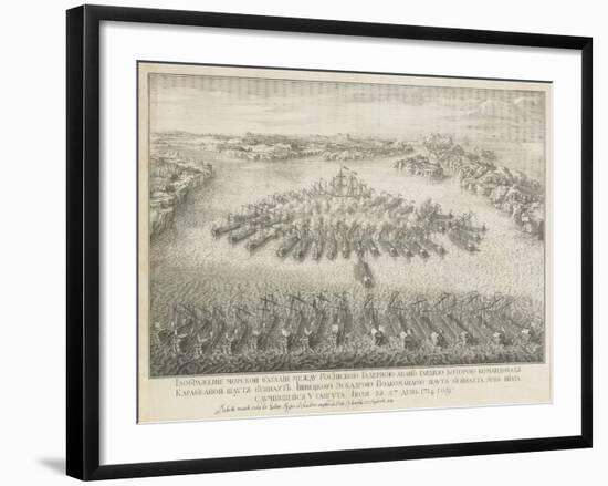 The Naval Battle of Gangut on July 27, 1714-Nicolas de Larmessin-Framed Giclee Print