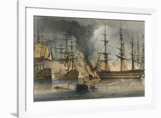 The Naval Battle of Navarino on 20 October 1827-George Philip Reinagle-Framed Giclee Print