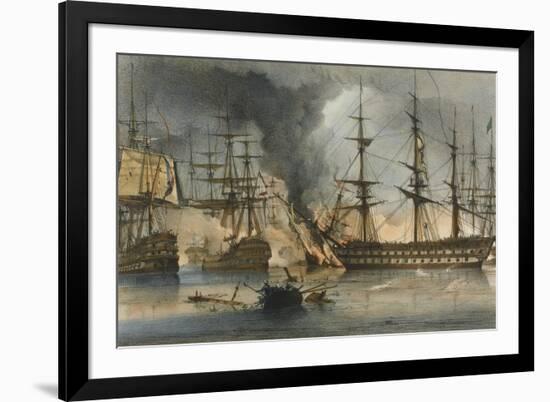 The Naval Battle of Navarino on 20 October 1827-George Philip Reinagle-Framed Giclee Print