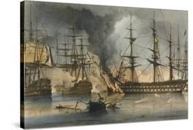 The Naval Battle of Navarino on 20 October 1827-George Philip Reinagle-Stretched Canvas