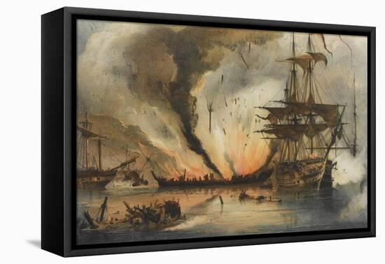 The Naval Battle of Navarino on 20 October 1827-George Philip Reinagle-Framed Stretched Canvas