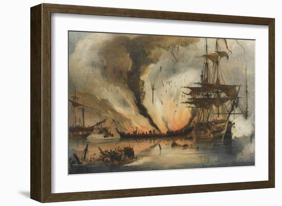 The Naval Battle of Navarino on 20 October 1827-George Philip Reinagle-Framed Giclee Print