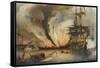 The Naval Battle of Navarino on 20 October 1827-George Philip Reinagle-Framed Stretched Canvas