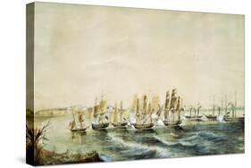 The Naval Battle of Obligado, 1845, During Rosas' Dictatorship, Argentina-null-Stretched Canvas