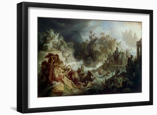 The Naval Battle of Salamis, about 1858-Wilhelm Von Kaulbach-Framed Giclee Print