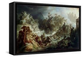 The Naval Battle of Salamis, about 1858-Wilhelm Von Kaulbach-Framed Stretched Canvas