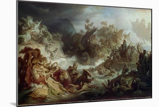 The Naval Battle of Salamis, C. 1858-Wilhelm Von Kaulbach-Mounted Giclee Print