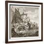The Naval Battle Off Cape Pelorus (Litho)-English-Framed Giclee Print