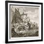 The Naval Battle Off Cape Pelorus (Litho)-English-Framed Giclee Print