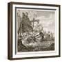 The Naval Battle Off Cape Pelorus (Litho)-English-Framed Giclee Print