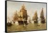 The Naval Battle-null-Framed Stretched Canvas