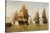 The Naval Battle-null-Stretched Canvas