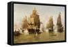 The Naval Battle-null-Framed Stretched Canvas