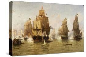 The Naval Battle-null-Stretched Canvas