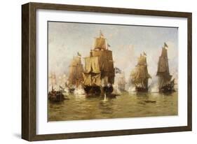 The Naval Battle-null-Framed Giclee Print
