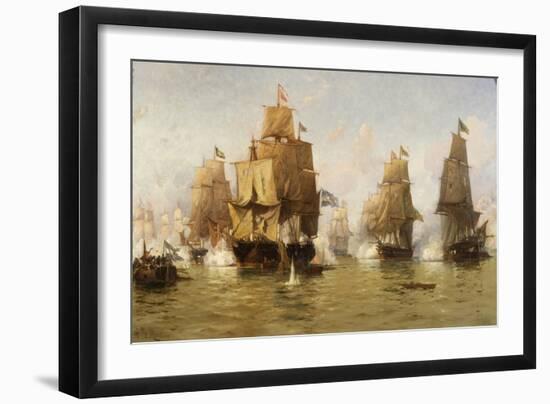 The Naval Battle-null-Framed Giclee Print