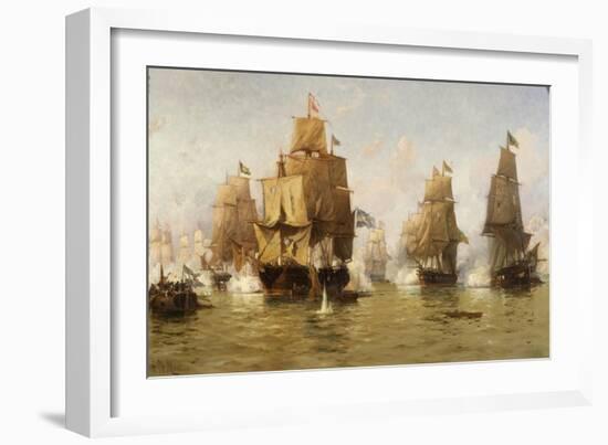 The Naval Battle-null-Framed Giclee Print