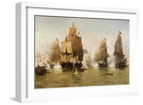 The Naval Battle-null-Framed Giclee Print