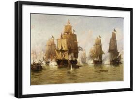 The Naval Battle-null-Framed Giclee Print