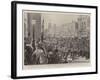 The Naval Brigade in the City, the Lord Mayor at the Mansion House Watching the Procession Pass By-Frederic De Haenen-Framed Giclee Print