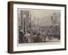 The Naval Brigade in the City, the Lord Mayor at the Mansion House Watching the Procession Pass By-Frederic De Haenen-Framed Giclee Print