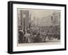 The Naval Brigade in the City, the Lord Mayor at the Mansion House Watching the Procession Pass By-Frederic De Haenen-Framed Giclee Print