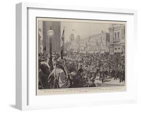 The Naval Brigade in the City, the Lord Mayor at the Mansion House Watching the Procession Pass By-Frederic De Haenen-Framed Giclee Print