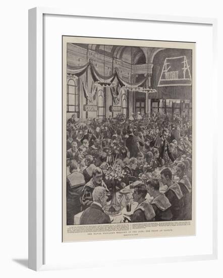 The Naval Brigade's Welcome in the City, the Feast at Lloyd'S-Henry Marriott Paget-Framed Giclee Print