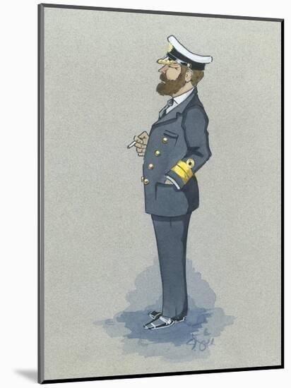 The Naval Captain-Simon Dyer-Mounted Premium Giclee Print