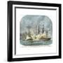 The Naval Combat in Mobile Harbour, Alabama, American Civil War, 5 August 1864-EB Hough-Framed Giclee Print