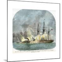 The Naval Combat in Mobile Harbour, Alabama, American Civil War, 5 August 1864-EB Hough-Mounted Giclee Print