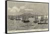 The Naval Demonstration Against Turkey, the International Squadron in the Bay at Gravosa-null-Framed Stretched Canvas