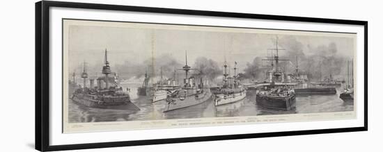 The Naval Demonstration at the Opening of the North Sea and Baltic Canal-null-Framed Premium Giclee Print