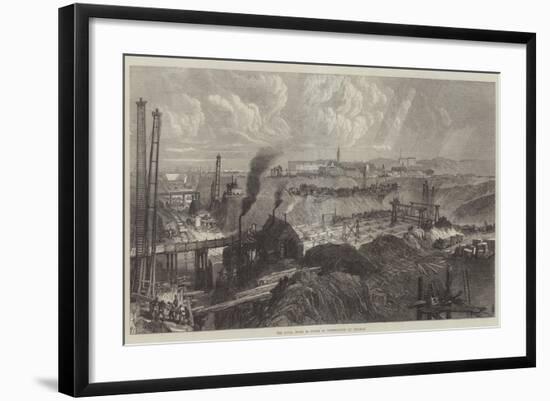 The Naval Docks in Course of Construction at Chatham-null-Framed Giclee Print