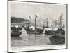 The Naval Engagement on Lake Champlain Between Gunboats of the British and American Colonial Forces-null-Mounted Art Print