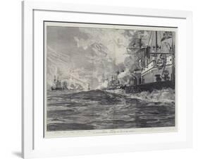 The Naval Manoeuvres, Action Off the Isle of Man, 3 August-William Heysham Overend-Framed Giclee Print