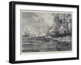 The Naval Manoeuvres, Action Off the Isle of Man, 3 August-William Heysham Overend-Framed Giclee Print