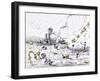 The Naval Manoeuvres Afforded Much Pleasurable Excitement to Those Concerned-Edward Tennyson Reed-Framed Giclee Print