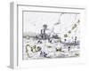 The Naval Manoeuvres Afforded Much Pleasurable Excitement to Those Concerned-Edward Tennyson Reed-Framed Giclee Print