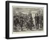 The Naval Manoeuvres, Arming a Landing Party on HMS Conqueror-Charles Joseph Staniland-Framed Giclee Print